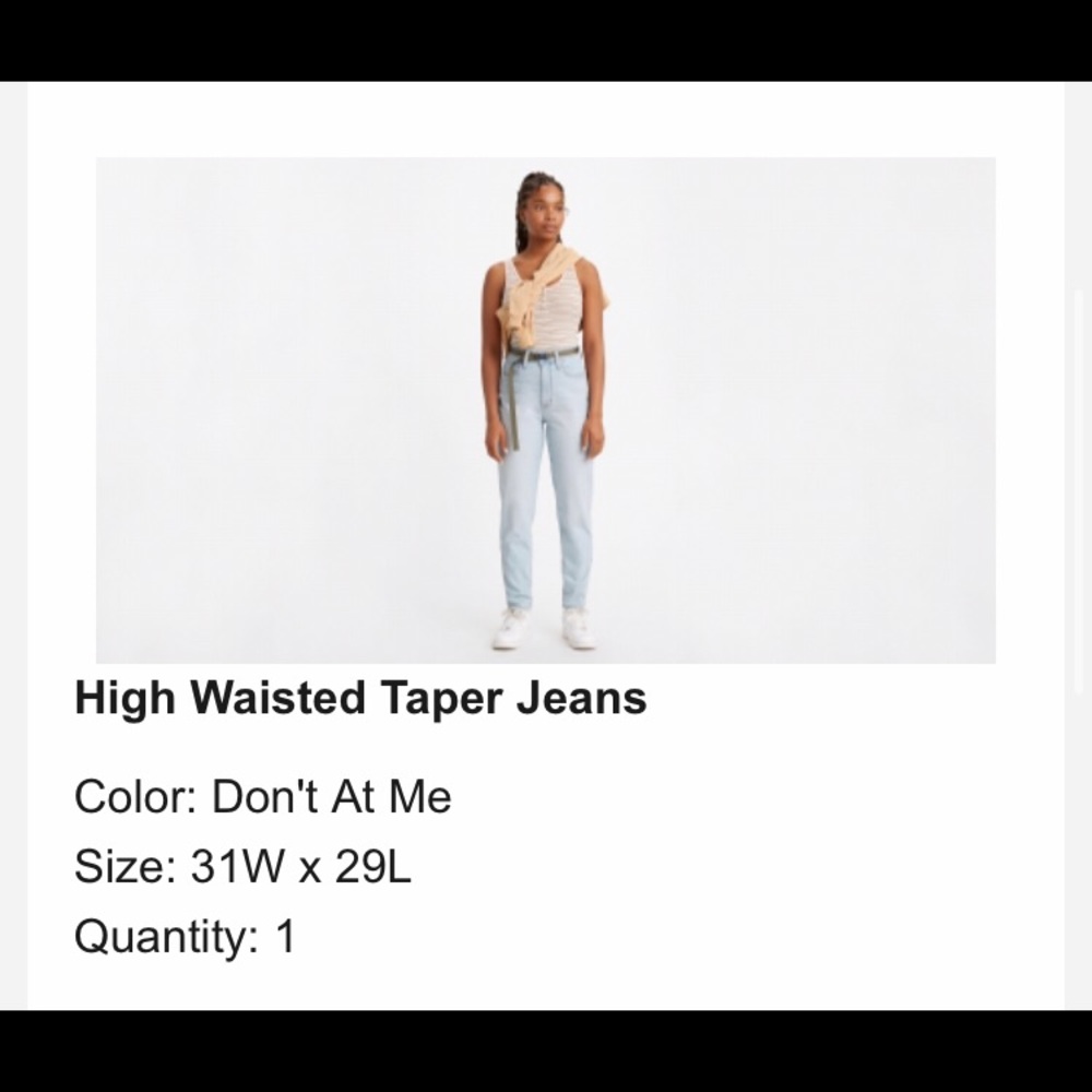 Levis High Waisted Taper Jeans